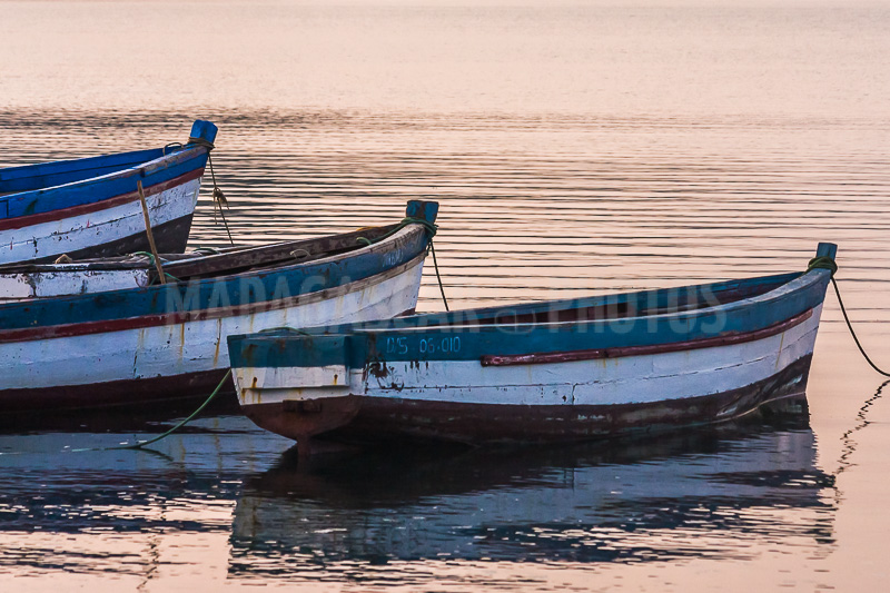 Traditional fishing boats in the Courrier bay of Diego Suarez (Antsiranana)