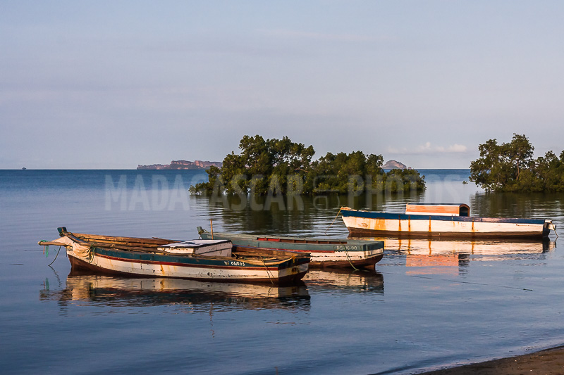 Traditional fishing boats in the Courrier bay of Diego Suarez (Antsiranana)
