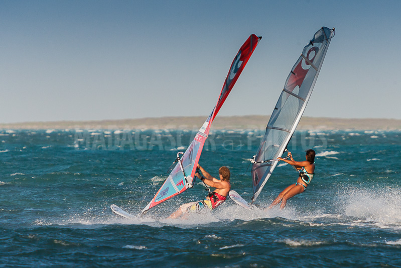 Windsurfers in the Emerald Sea in Diego Suarez (Antsiranana)