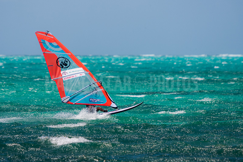 Windsurfer in the Emerald Sea in Diego Suarez (Antsiranana)
