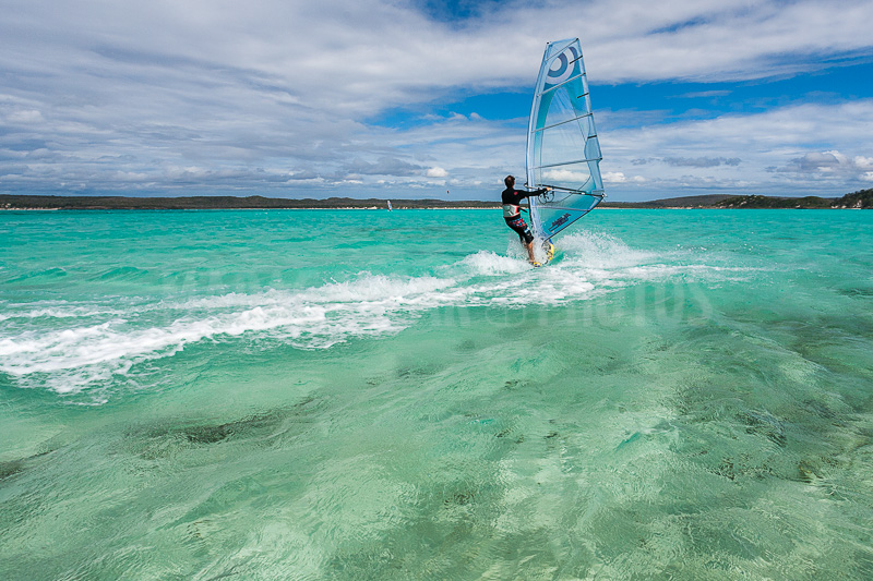 Windsurfer in the Emerald Sea in Diego Suarez (Antsiranana)