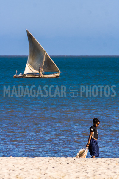 The beach of Amborovy (Majunga), Madagascar