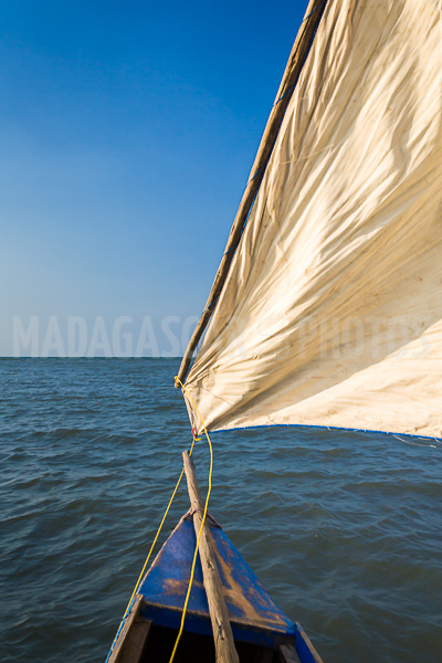 Fishing dugout canoe in Antsanitia (Majunga), Madagascar