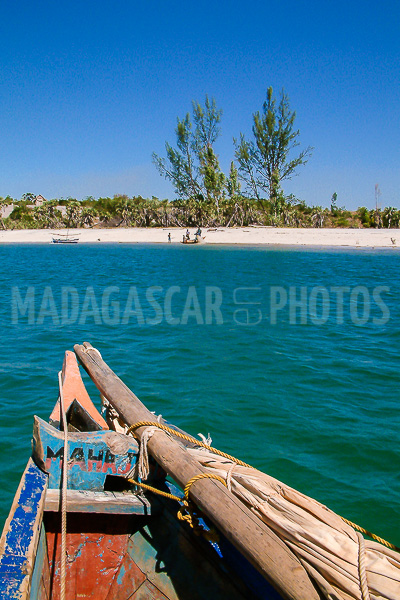 Fishing dugout canoe in Antsanitia (Majunga), Madagascar