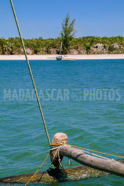 Fishing dugout canoe in Antsanitia (Majunga), Madagascar