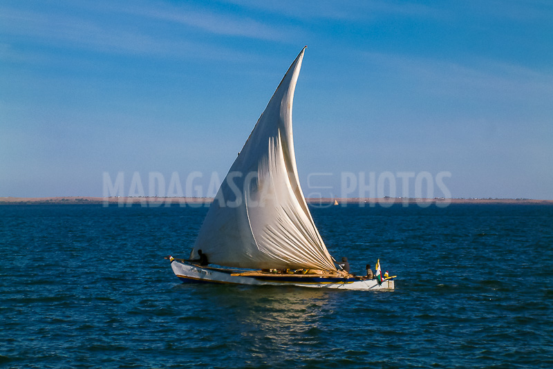 Fishing dugout canoe in Majunga, Madagascar