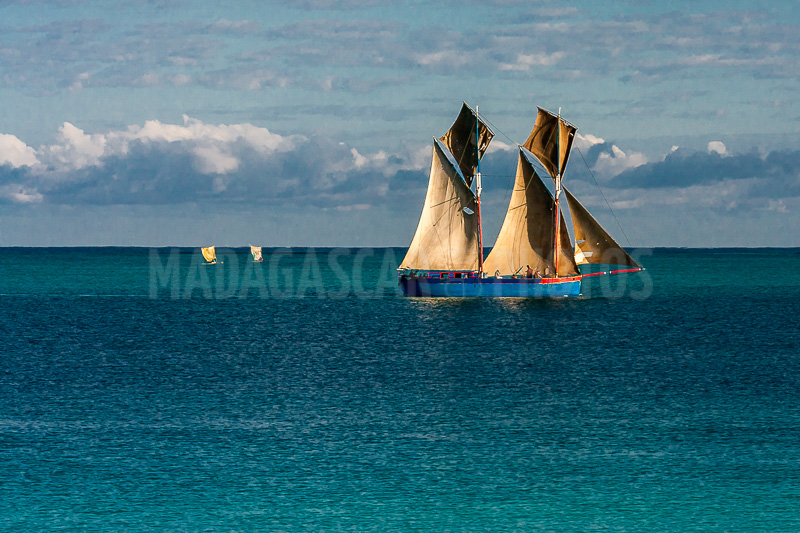 Dhow in the Ambatomilo lagoon in Salary