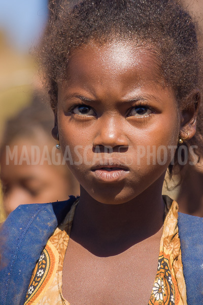 Malagasy children Sakalava, villages of Tsiribihina river, Madagascar