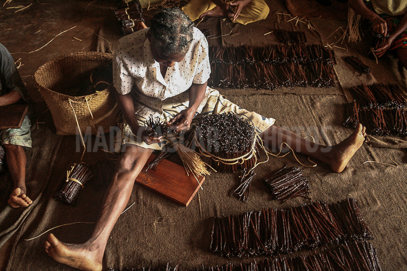 Handmade preparation of vanilla of Madagascar