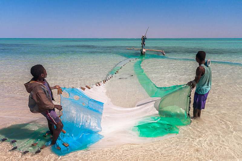 Fishing dugout canoe Vezo in Salary, Madagascar